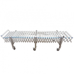 Transportador de rodillos extensible inox