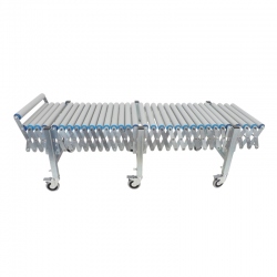 Transportador de rodillos extensible