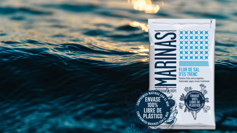 Marinas crea la primera bolsa de patatas fritas libre de plástico y biodegradable