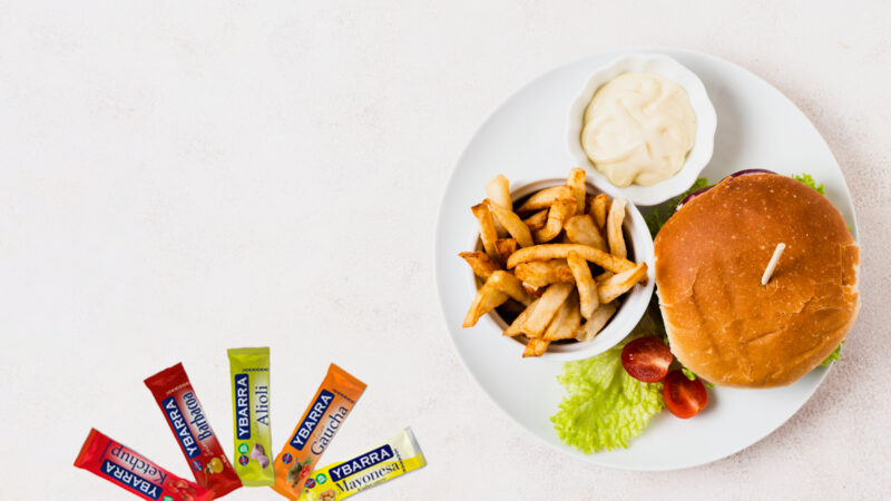 Grupo Ybarra crea un sobre de papel monodosis para sus salsas