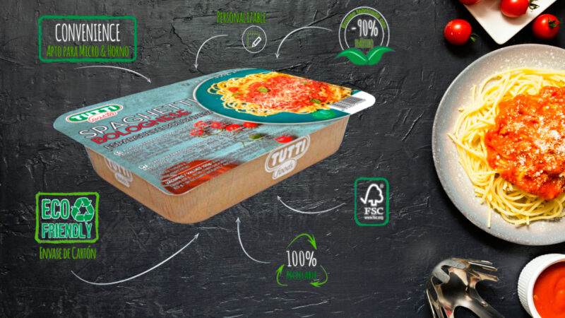 La marca Navarra de platos preparados Tutti Pasta reduce un 90% el plástico de sus envases