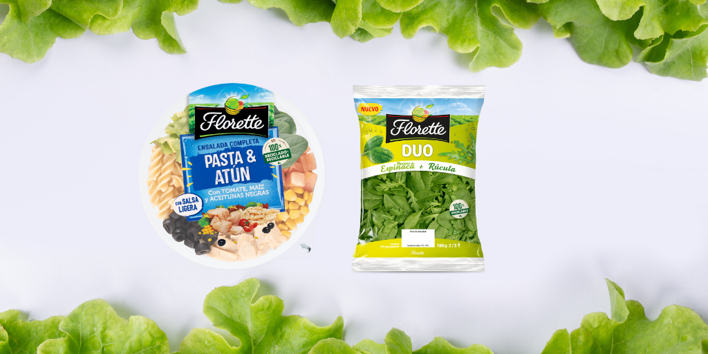 Florette presenta su nueva gama de ensaladas con envase sostenible y 100% reciclable