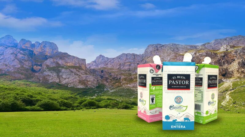 La marca de lacteos el Buen Pastor presenta su nuevo envase con tapón vegetal unido al brik