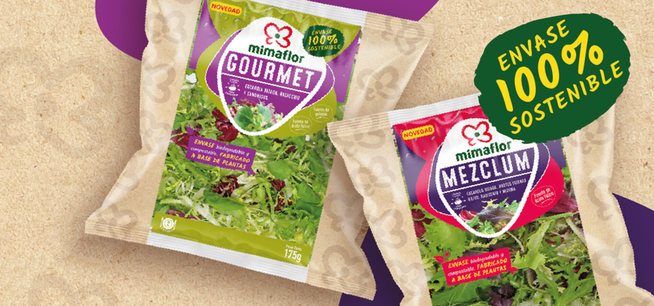 Mimaflor crea una bolsa biodegradable y compostable para sus ensaladas preparadas