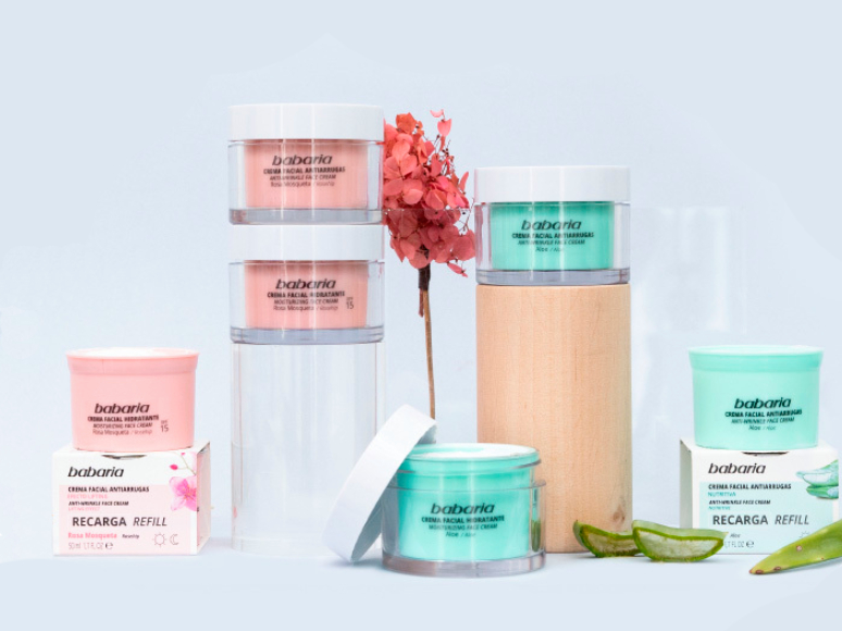 Babaria reduce un 82% de plástico en sus envases, con el nuevo sistema Refill