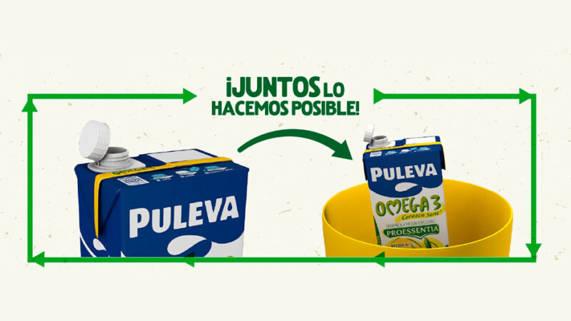 Puleva lanza un nuevo envase de 1 litro con tapón atado, aumentando la sostenibilidad
