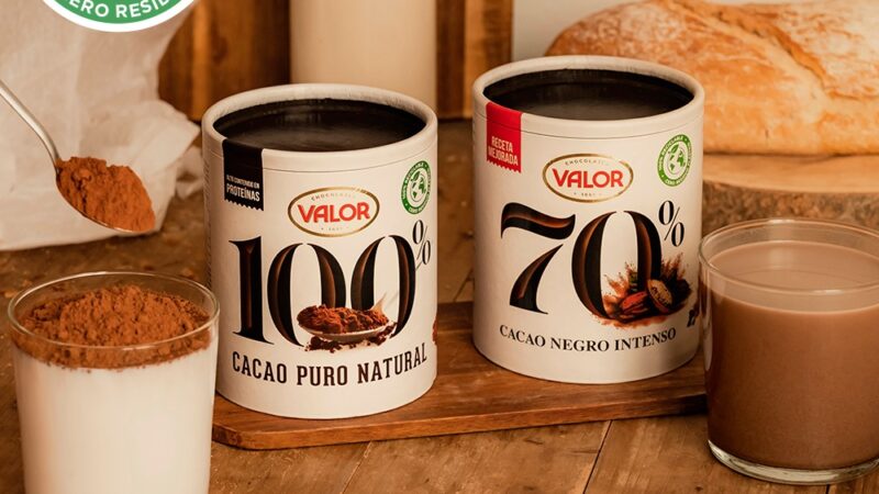 Chocolates Valor crea un nuevo envase 100% reciclable y 0% residuos para su cacao en polvo natural