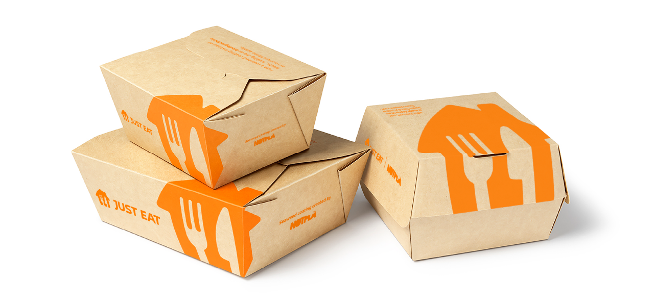 Just Eat España lanza un nuevo envase sostenible recubierto de algas marinas