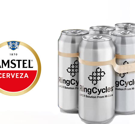 Amstel comienza a probar las nuevas anillas sostenibles de  100% material reciclado Hi-Cone