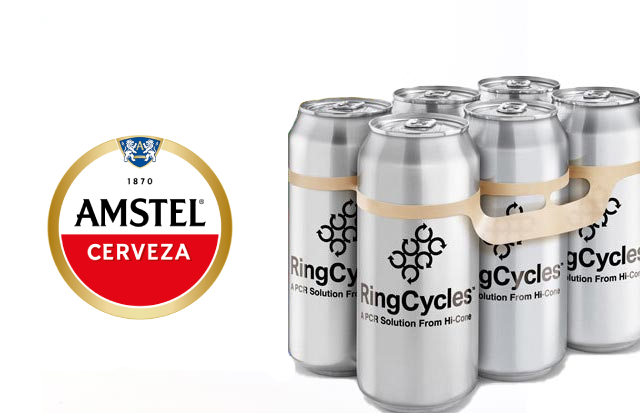 Amstel comienza a probar las nuevas anillas sostenibles de  100% material reciclado Hi-Cone